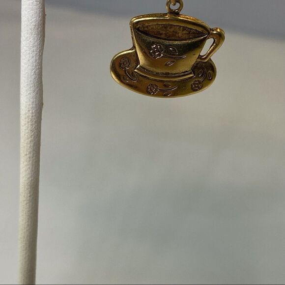 Unique Tea Charm Necklace W/Matching Earrings - Picture 6 of 9